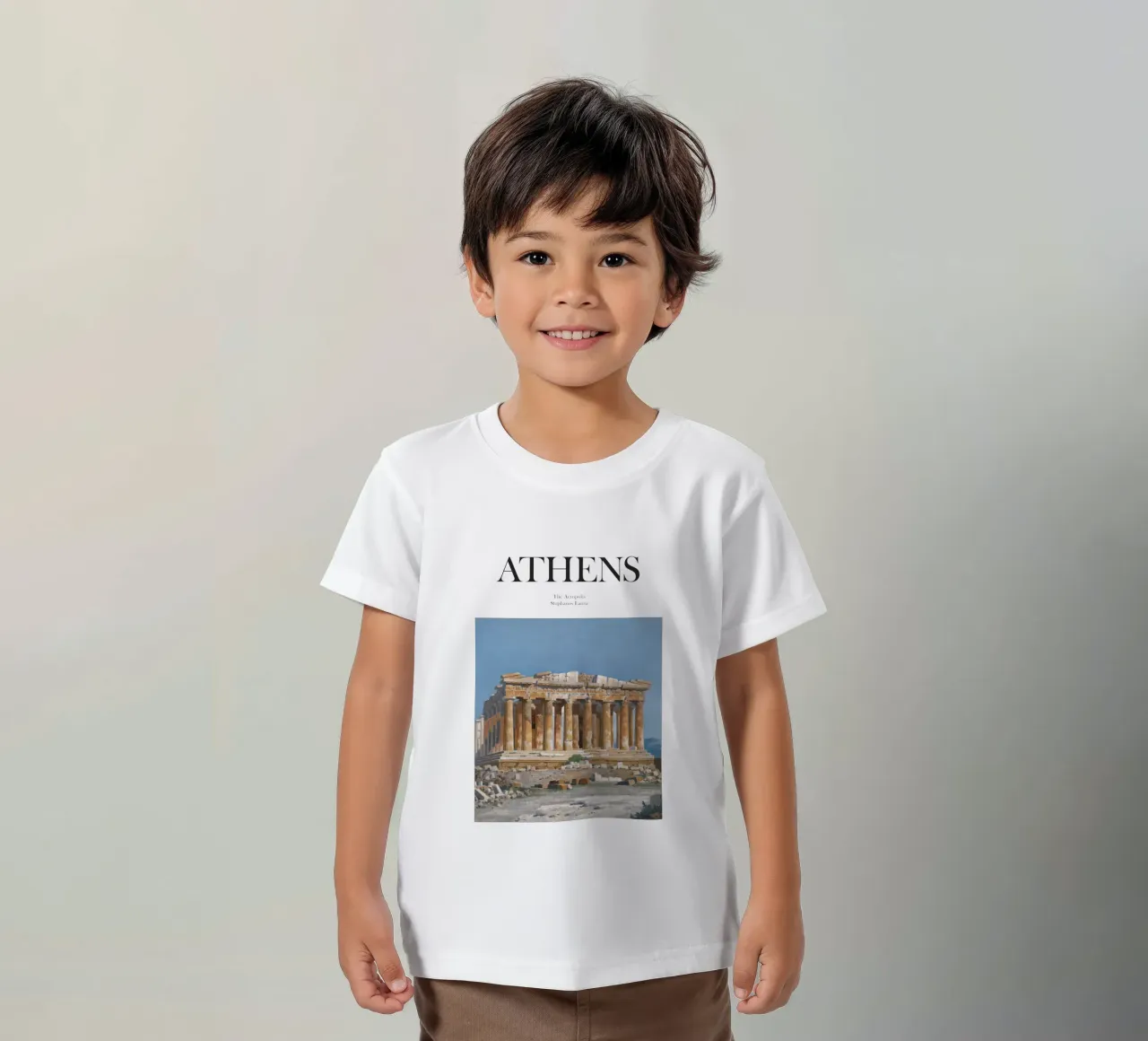 Athens, Greece kids t-shirt by Vintagrafica