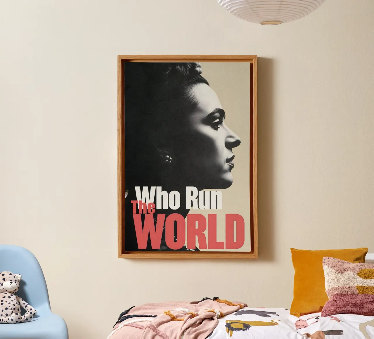 Frida!? Who run the world? canvas with Floater frame by Studio Mooodz