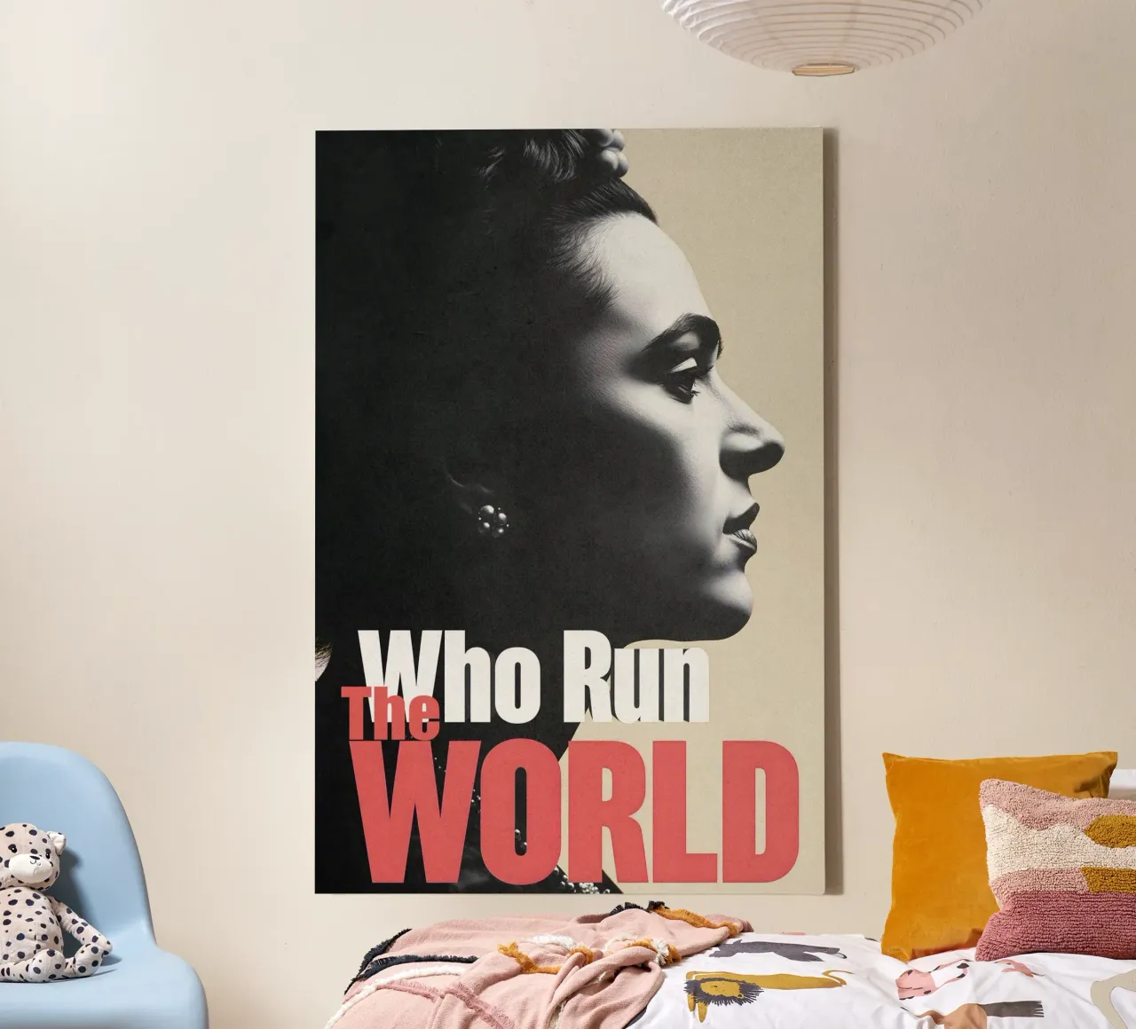 Frida!? Who run the world? canvas with Floater frame by Studio Mooodz