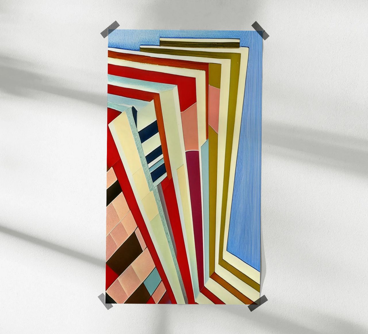 Hôtel en vacances poster avec cadre en aluminium de Abstract Art by LK
