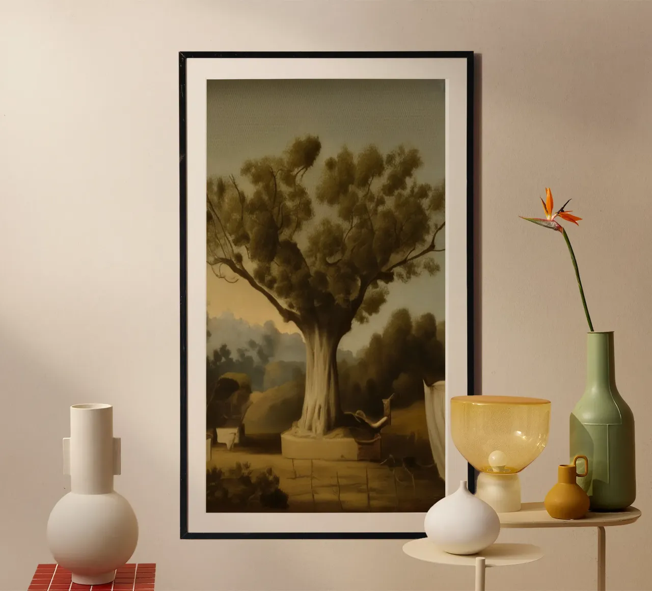 Albero_1 poster con telaio in alluminio da Impressionismus by LK