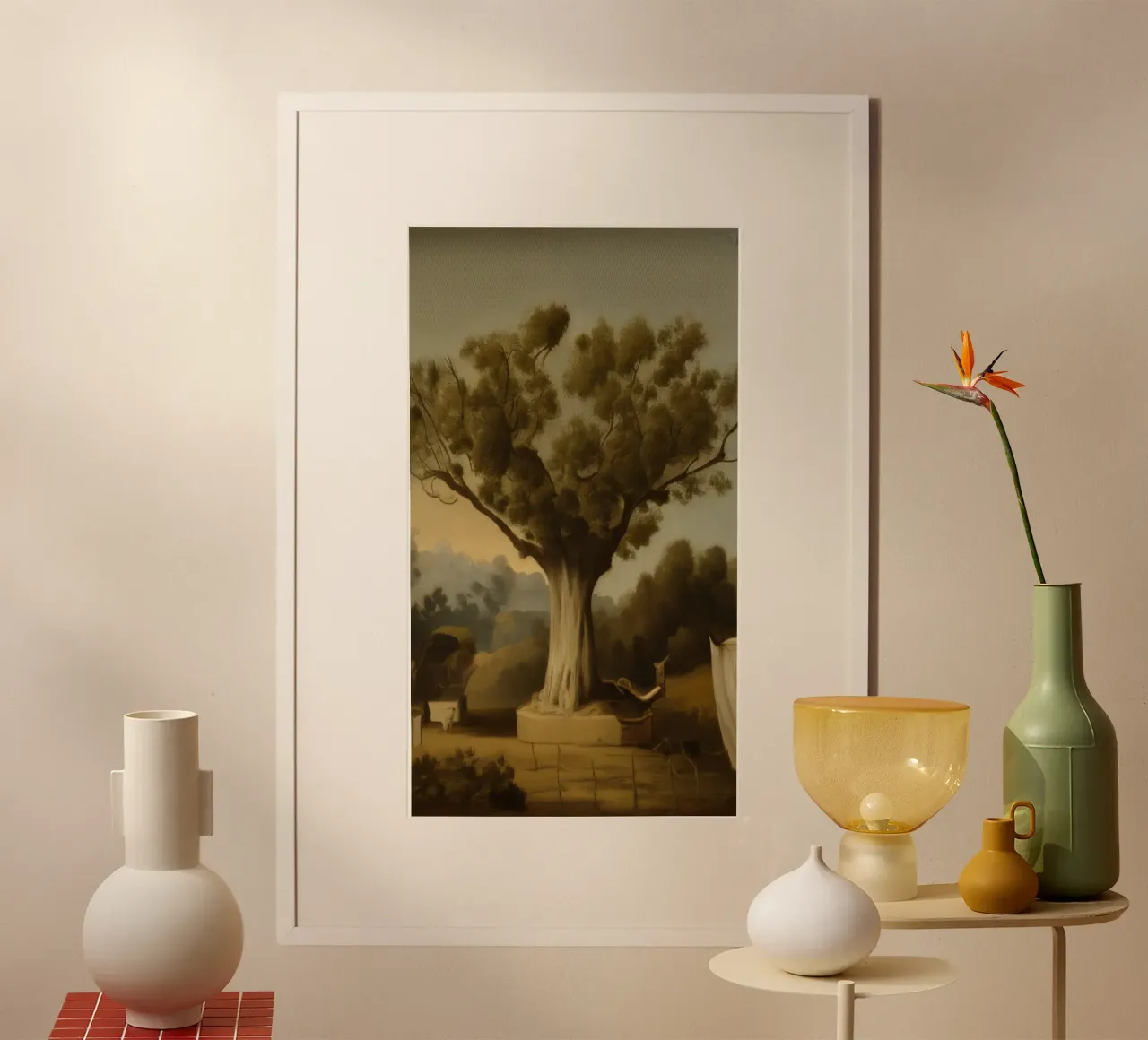 Albero_1 poster con telaio in alluminio da Impressionismus by LK