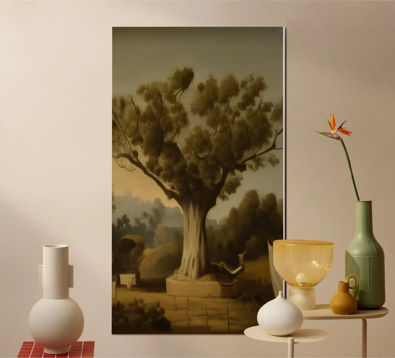 Albero_1 poster con telaio in alluminio da Impressionismus by LK
