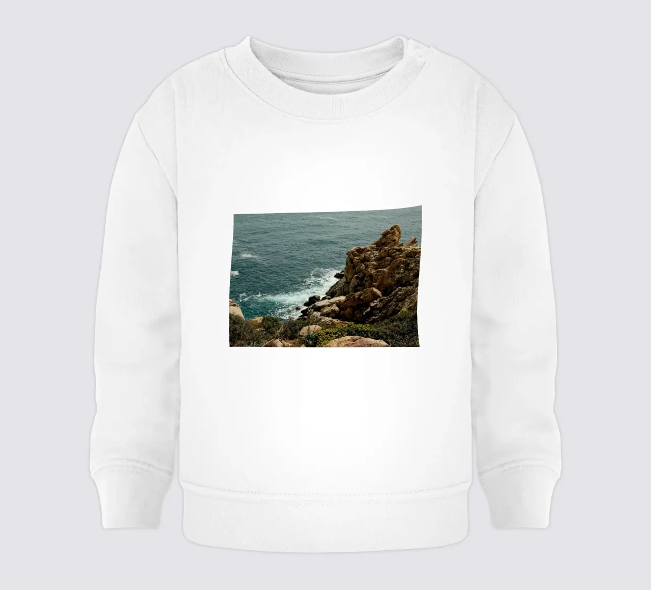 Rugged Coastline Serenity felpa neonato da FujiPrints