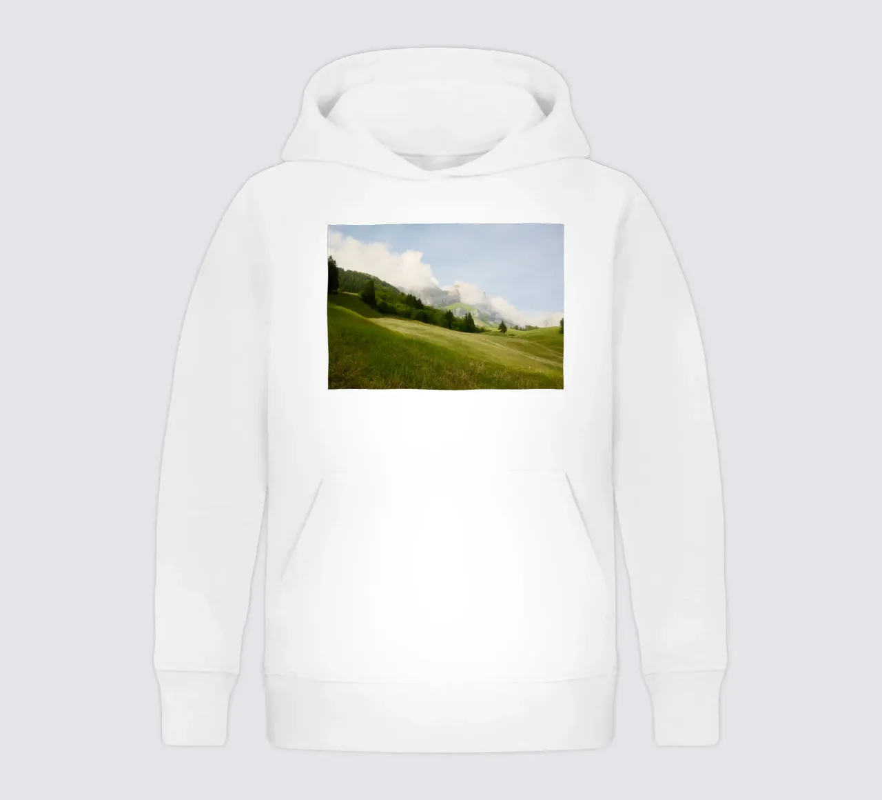 Misty Alpine Meadows felpa bambino con cappuccio da FujiSwiss