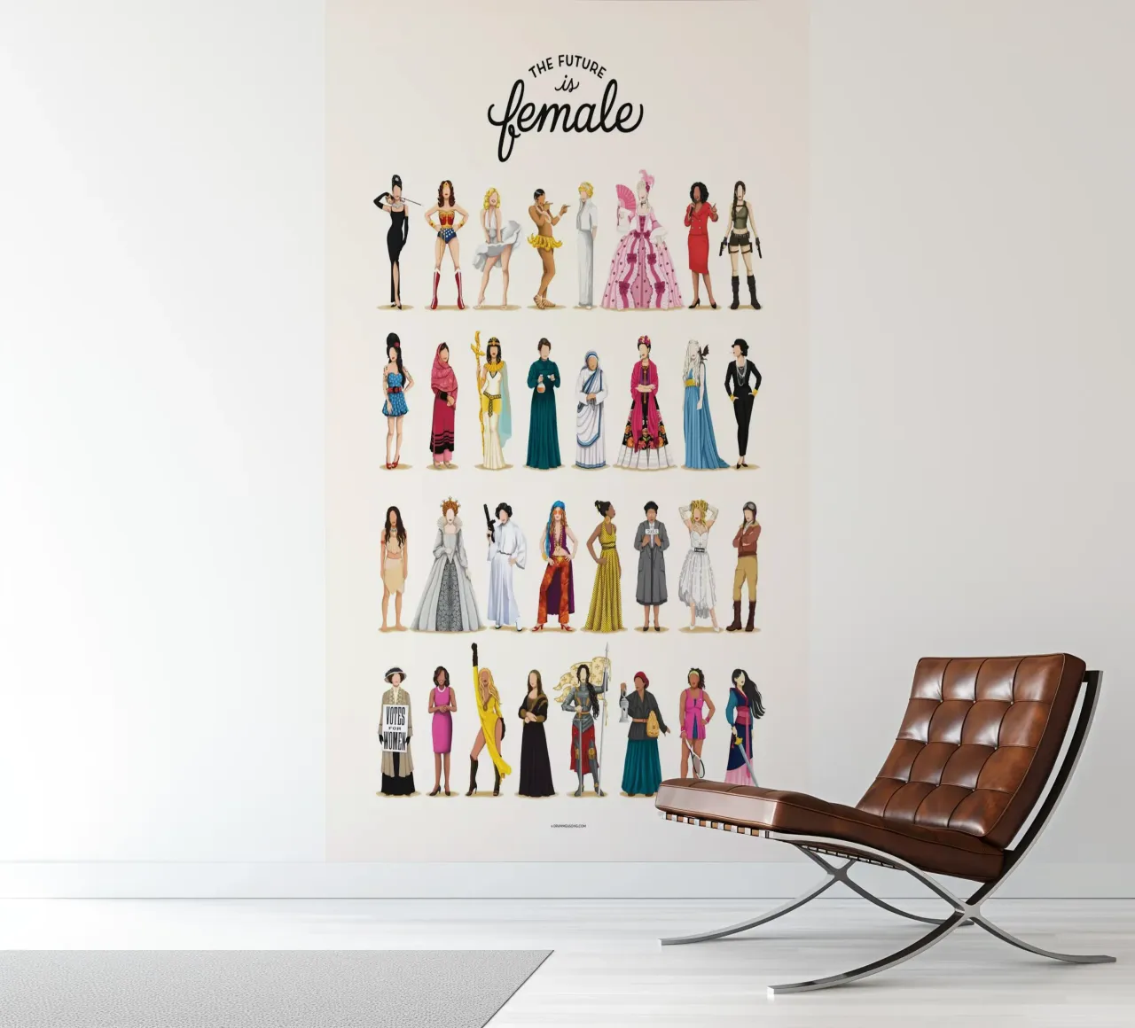 The Future Is Female fotobehang van Nour Tohme