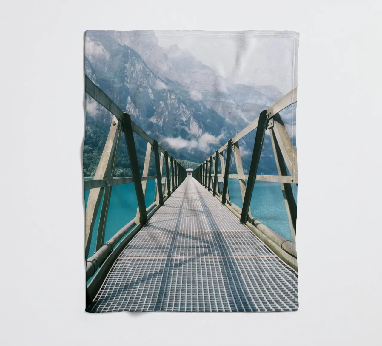 Industrial Bridge Over Tranquil Waters coperta in pile da FujiSwiss