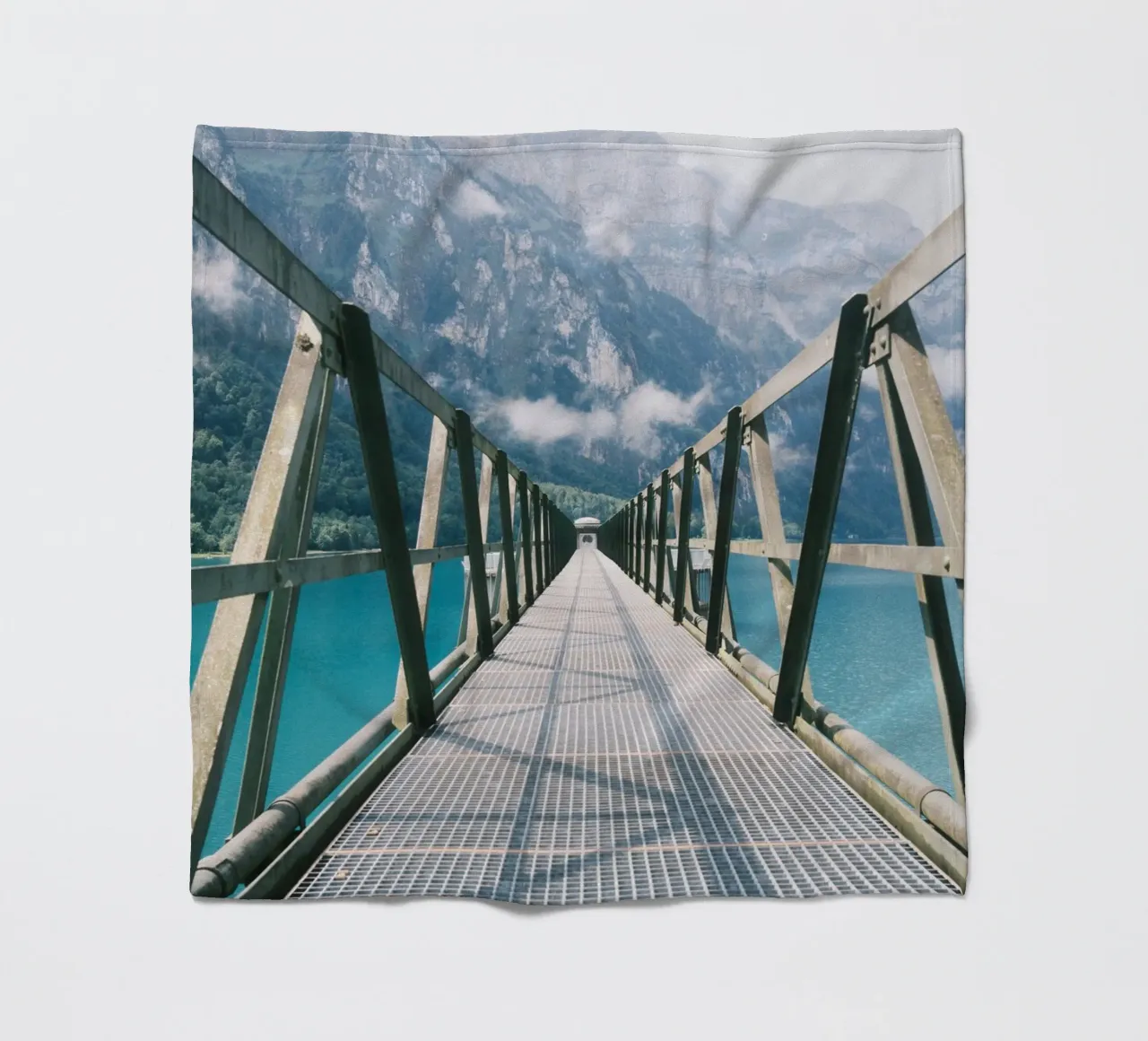 Industrial Bridge Over Tranquil Waters coperta in pile da FujiSwiss