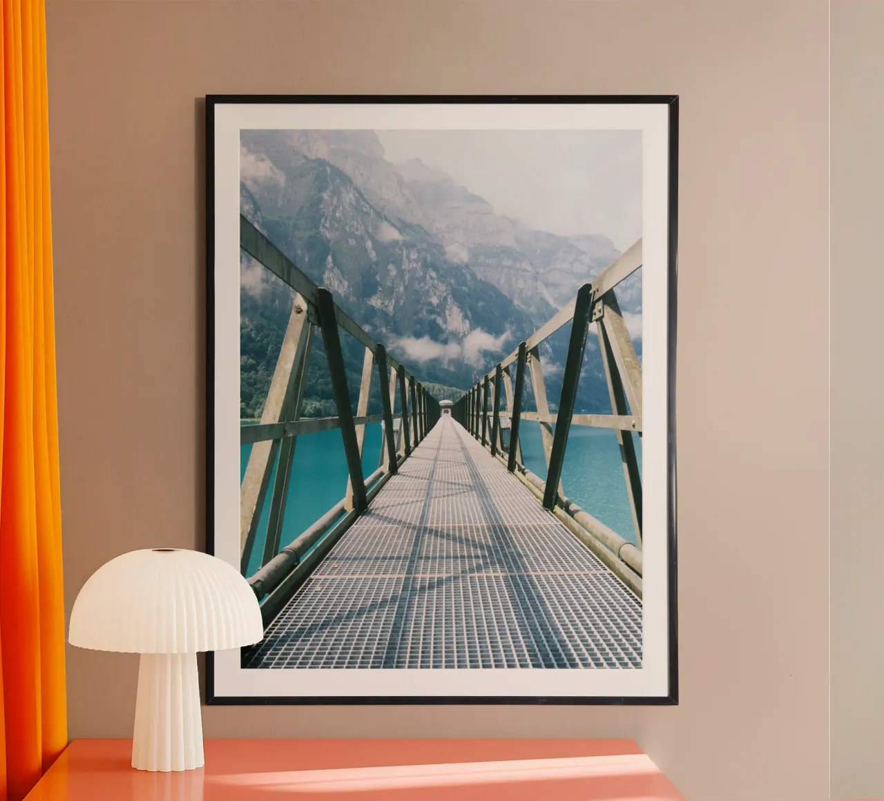 Industrial Bridge Over Tranquil Waters carta hahnemühle da FujiSwiss