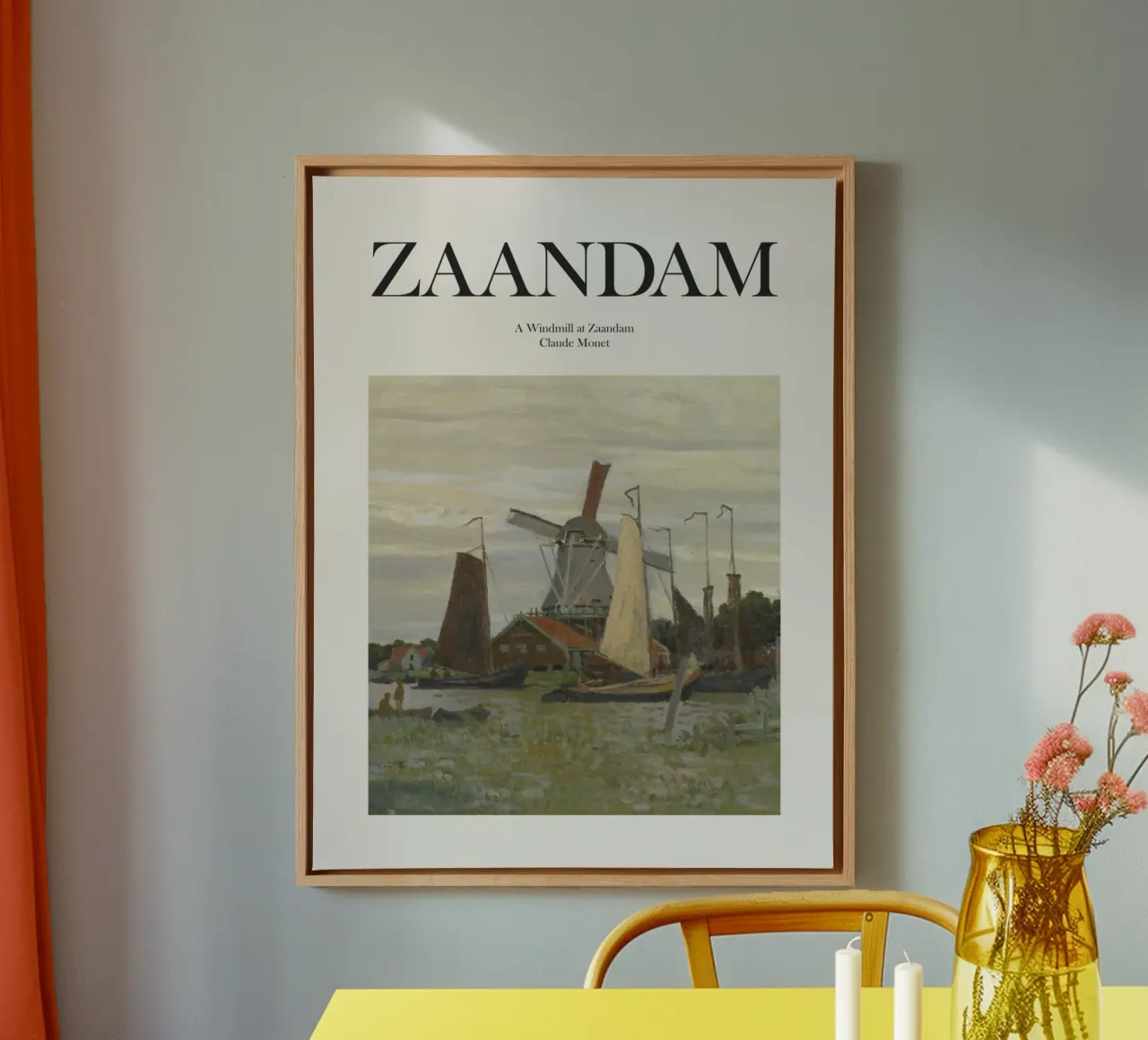 Zaandam, Netherlands canvas met Baklijst van Vintagrafica