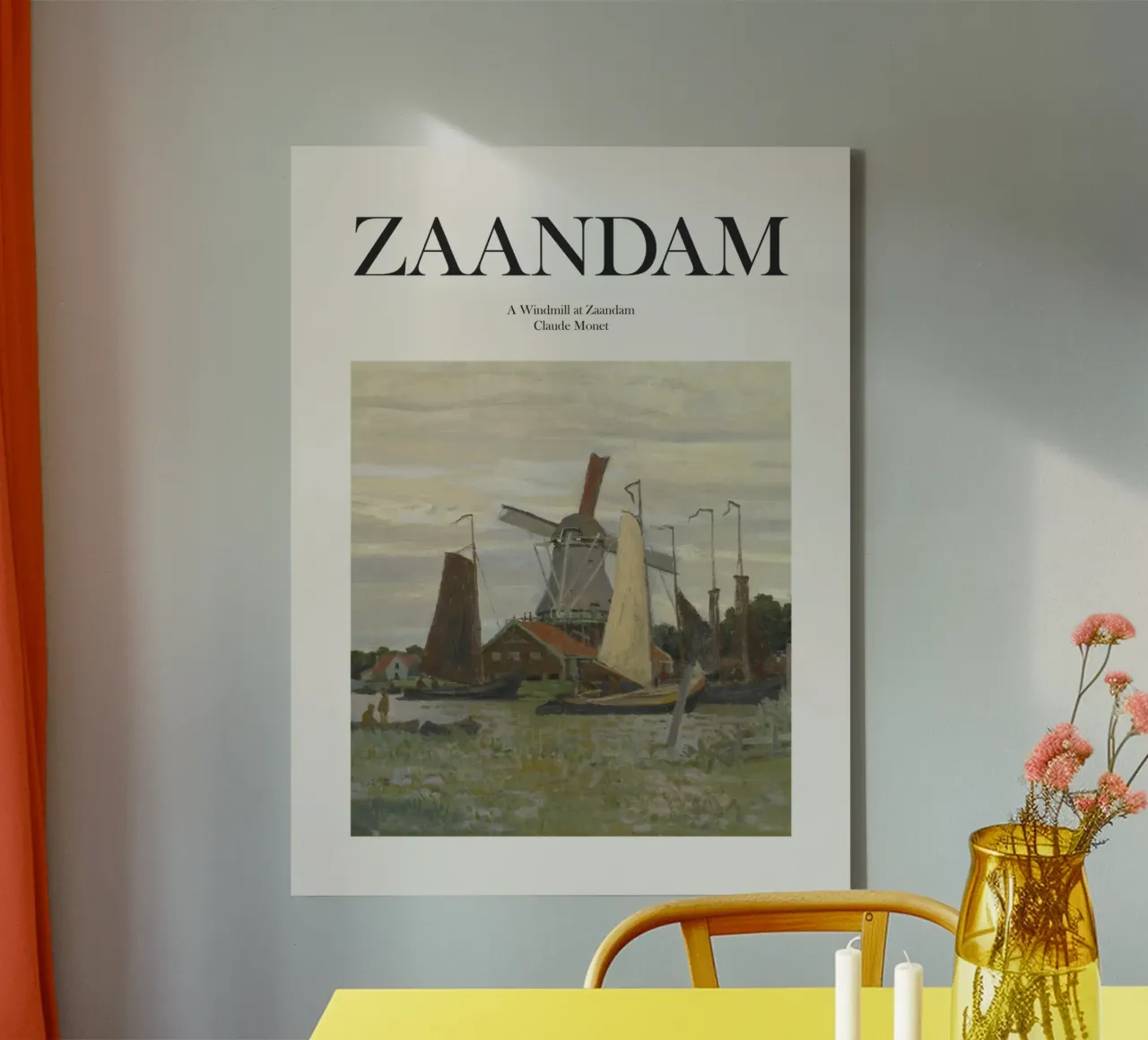 Zaandam, Netherlands canvas met Baklijst van Vintagrafica