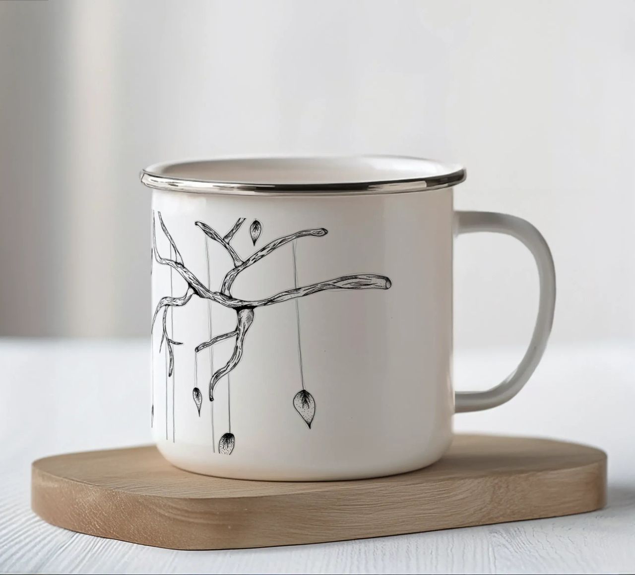 Lineart | falling Leaves tazza in smalto da venten
