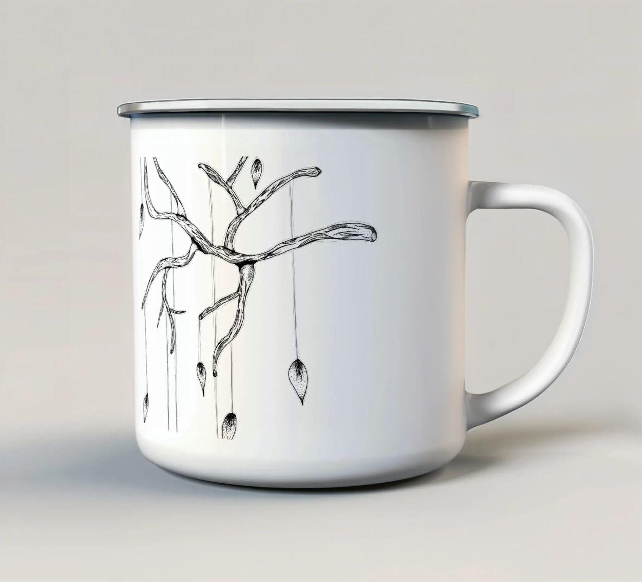 Lineart | falling Leaves tazza in smalto da venten