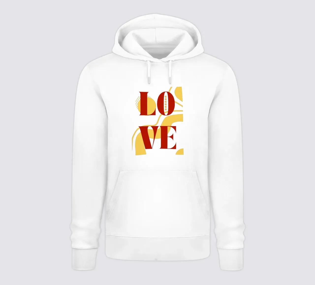 Love - beautiful minimalistic shapes art design hoodie by Happy Mind Art