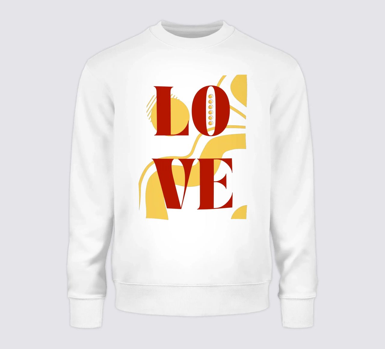 Amore - belle forme minimaliste di design felpa da Happy Mind Art