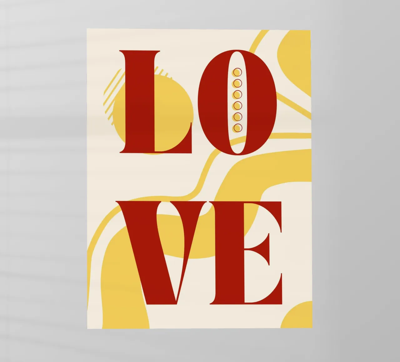 Amore - belle forme minimaliste di design pellicola backlit da Happy Mind Art