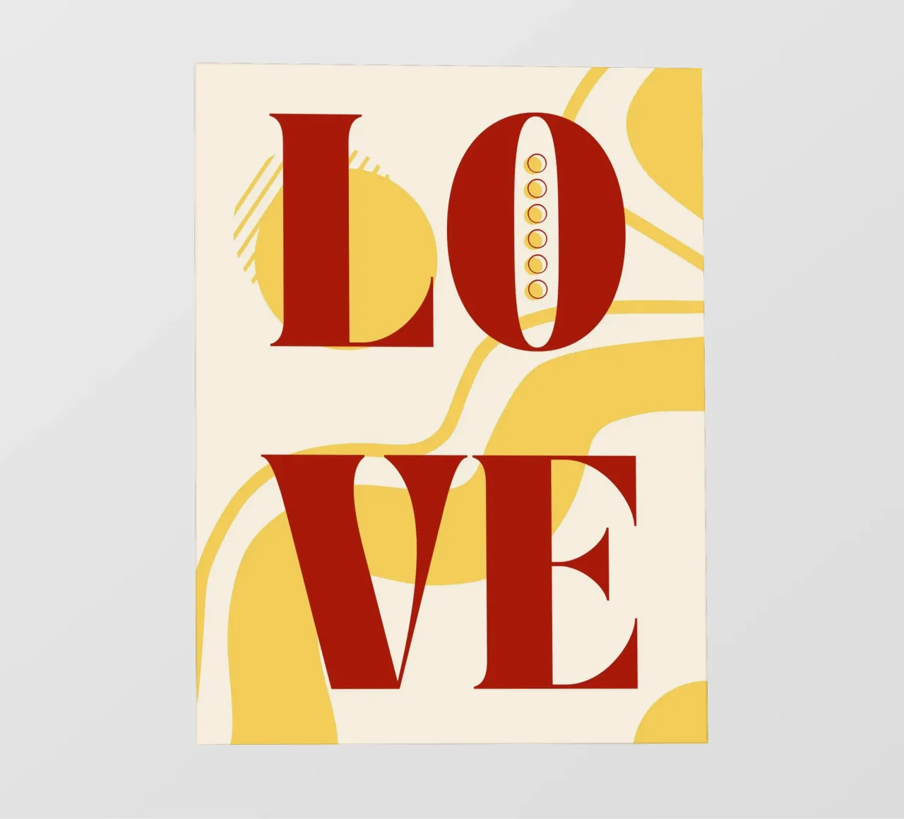 Amore - belle forme minimaliste di design pellicola backlit da Happy Mind Art