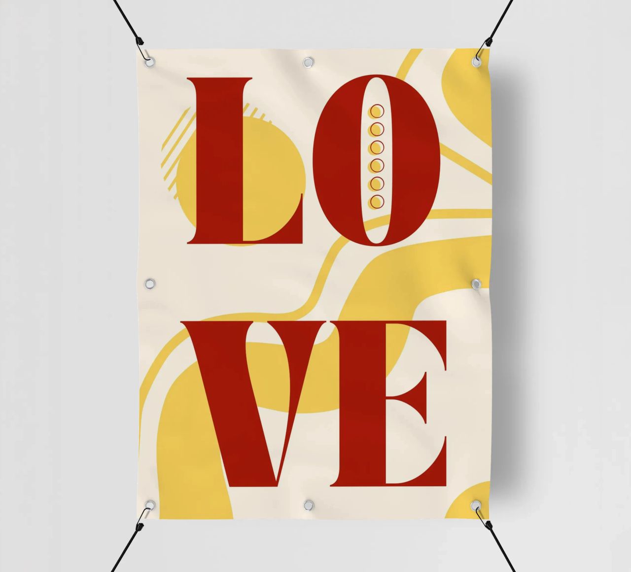 Amore - belle forme minimaliste di design telo in pvc da Happy Mind Art