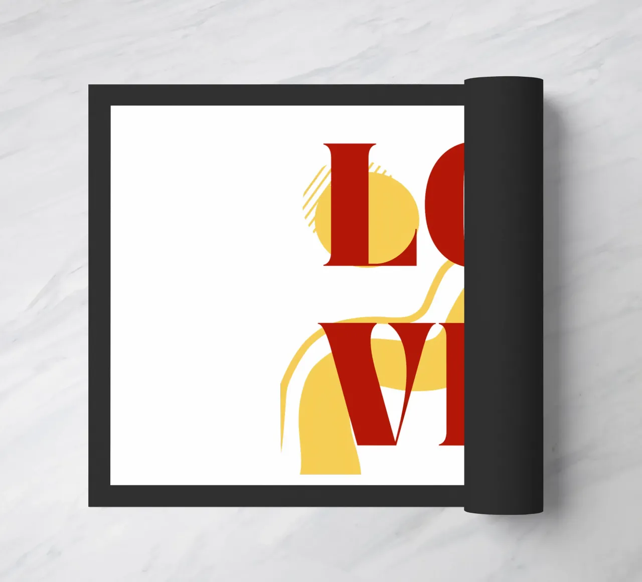 Amore - belle forme minimaliste di design zerbino da Happy Mind Art