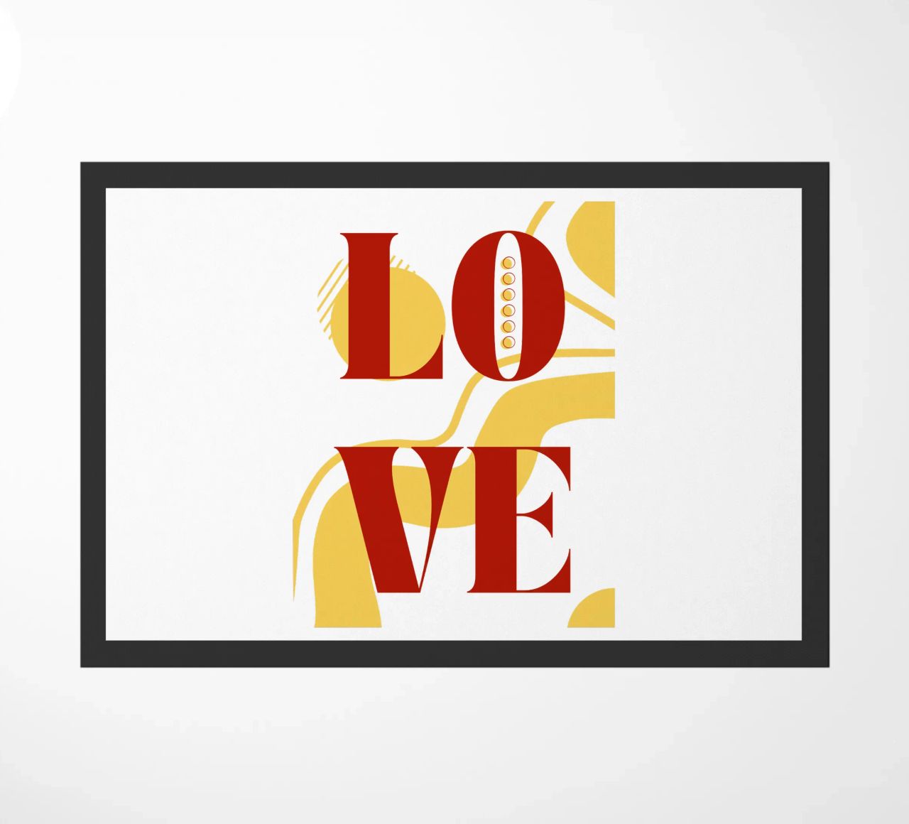 Amore - belle forme minimaliste di design zerbino da Happy Mind Art