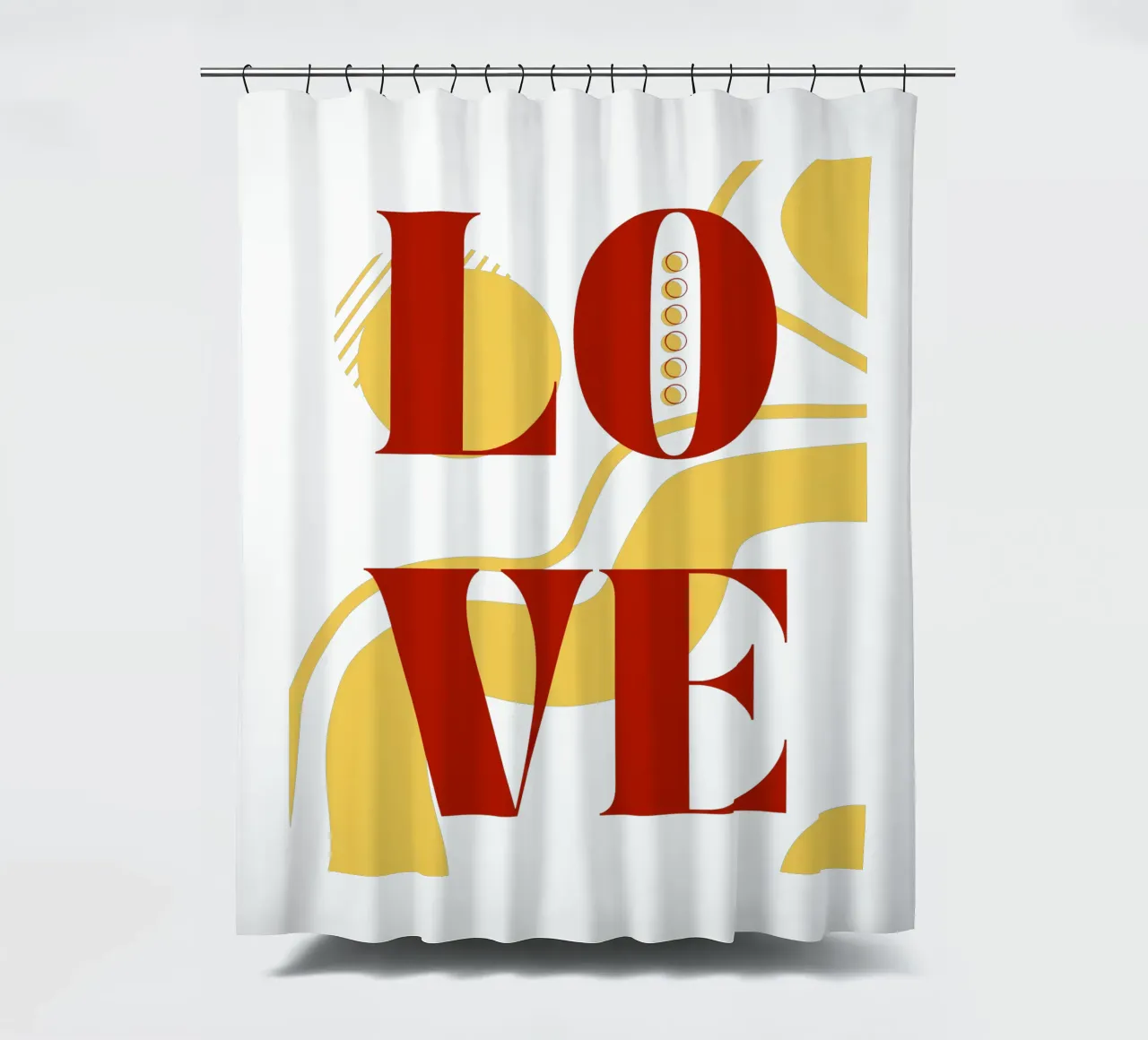 Amore - belle forme minimaliste di design tenda da doccia da Happy Mind Art