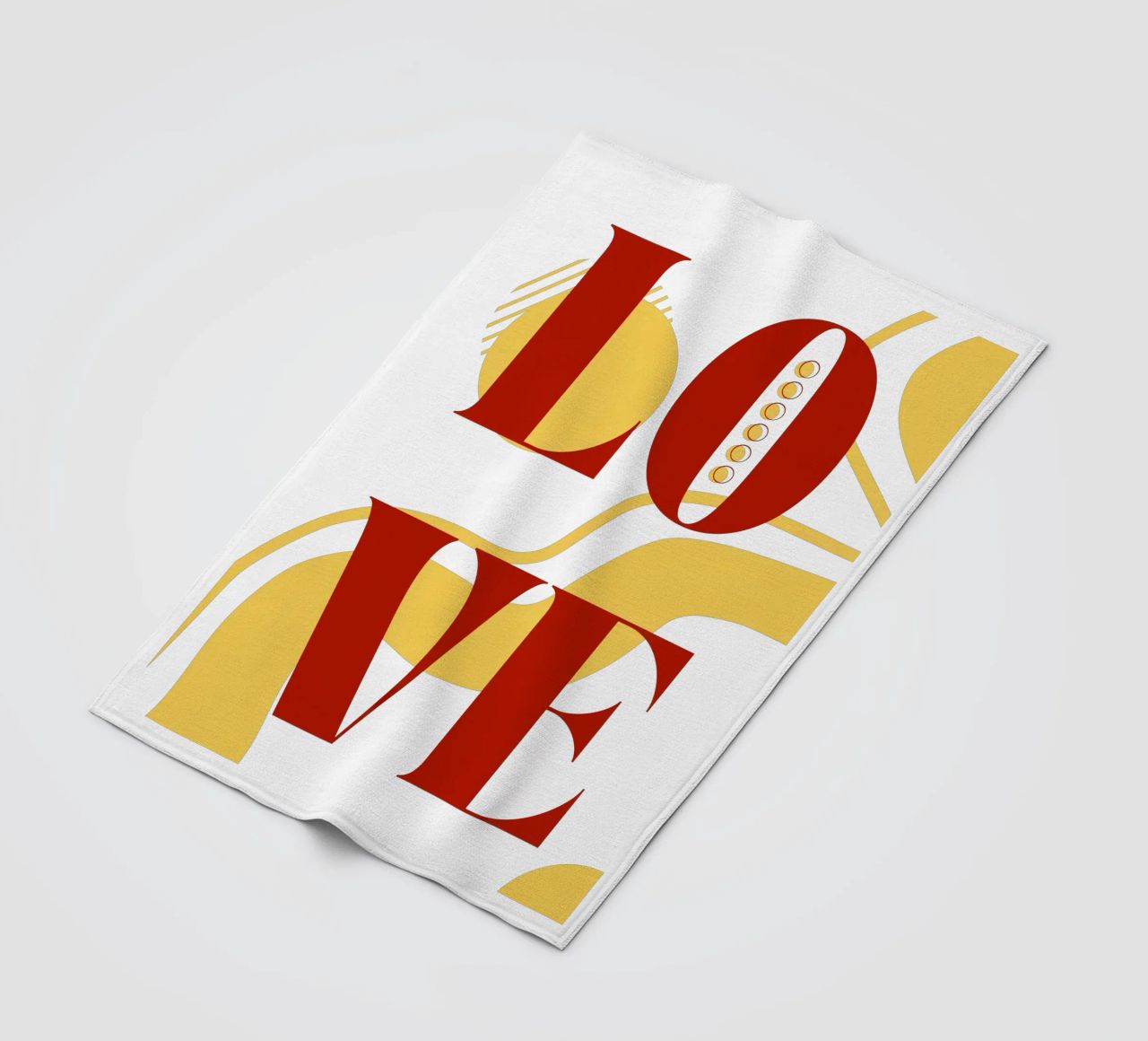 Amore - belle forme minimaliste di design coperta in pile da Happy Mind Art