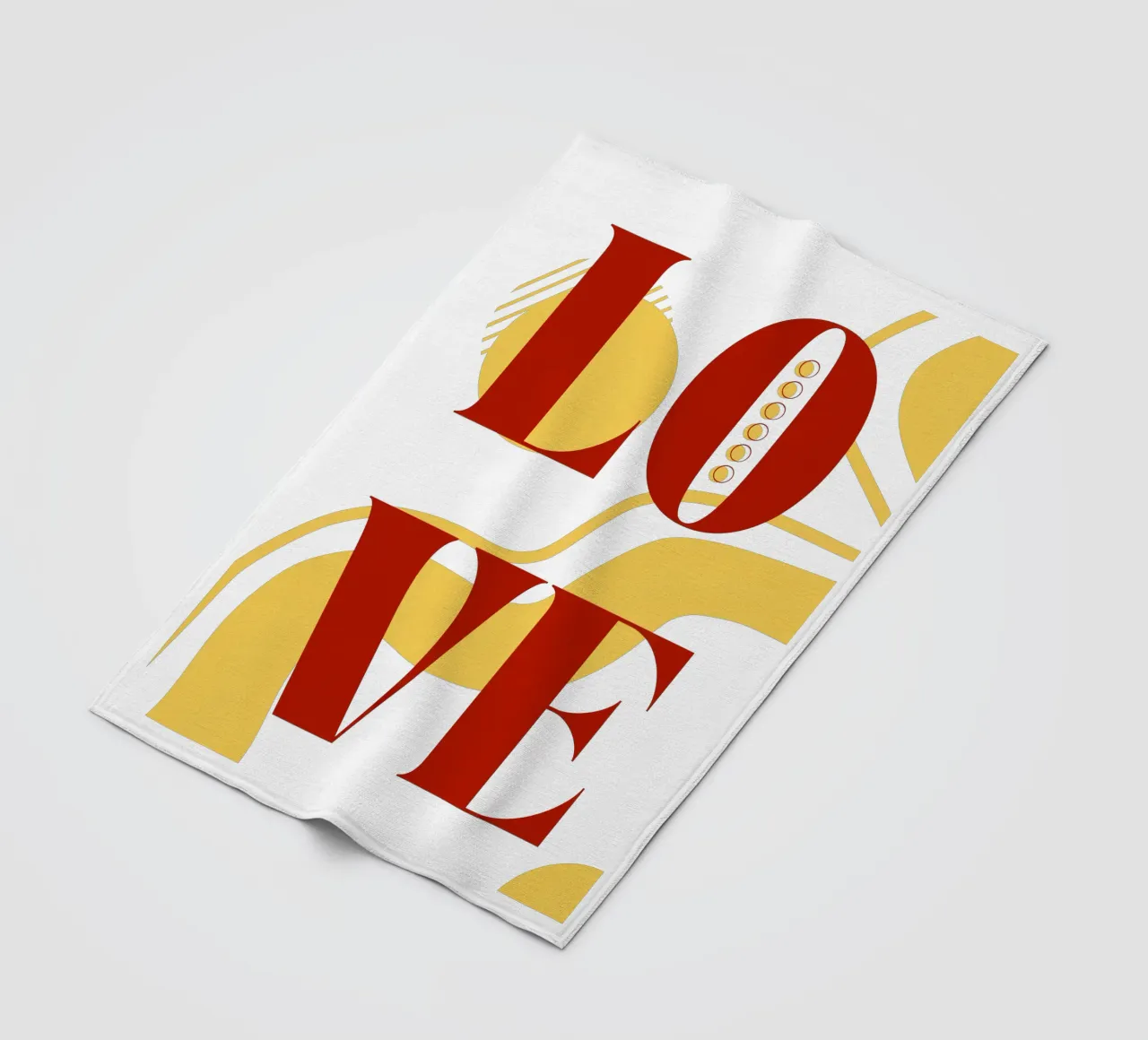 Amore - belle forme minimaliste di design coperta in pile da Happy Mind Art