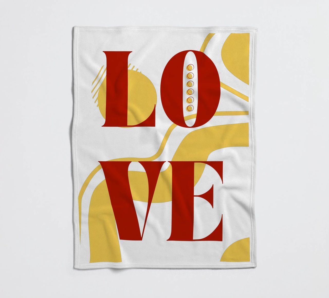 Amore - belle forme minimaliste di design coperta in pile da Happy Mind Art