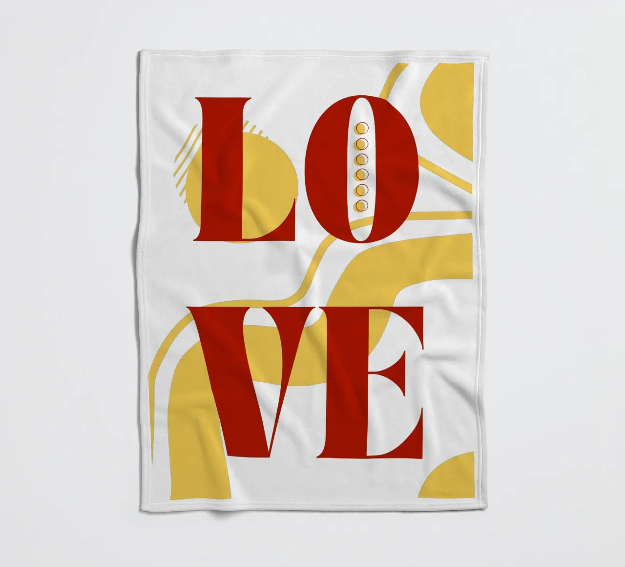 Amore - belle forme minimaliste di design coperta in pile da Happy Mind Art