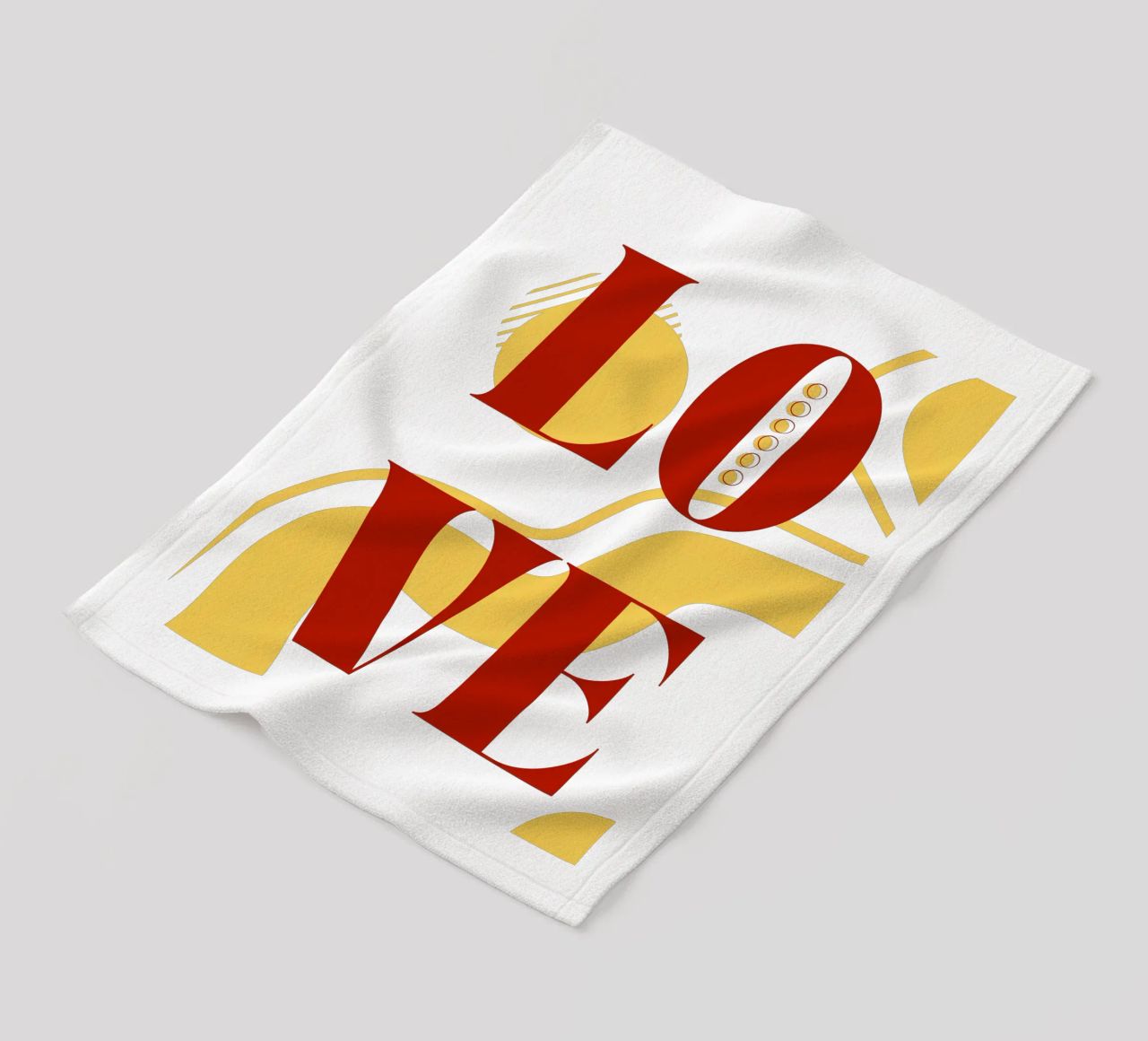 Amore - belle forme minimaliste di design coperta in pile da Happy Mind Art