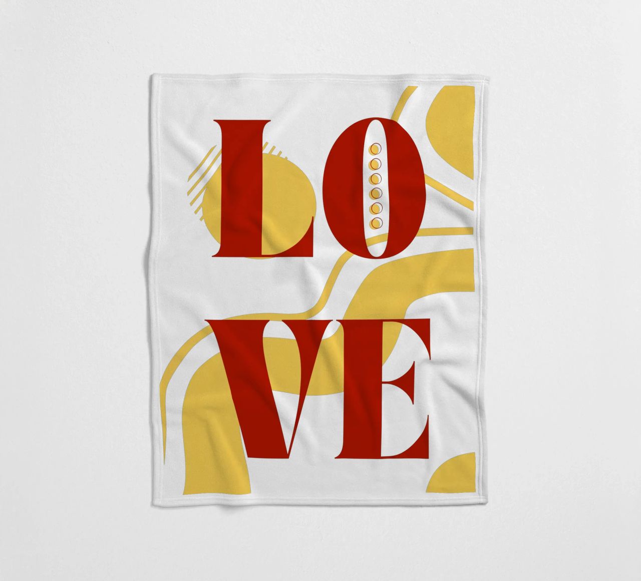 Amore - belle forme minimaliste di design coperta in pile da Happy Mind Art
