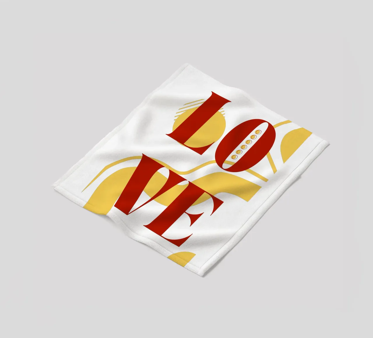 Amore - belle forme minimaliste di design coperta in pile da Happy Mind Art