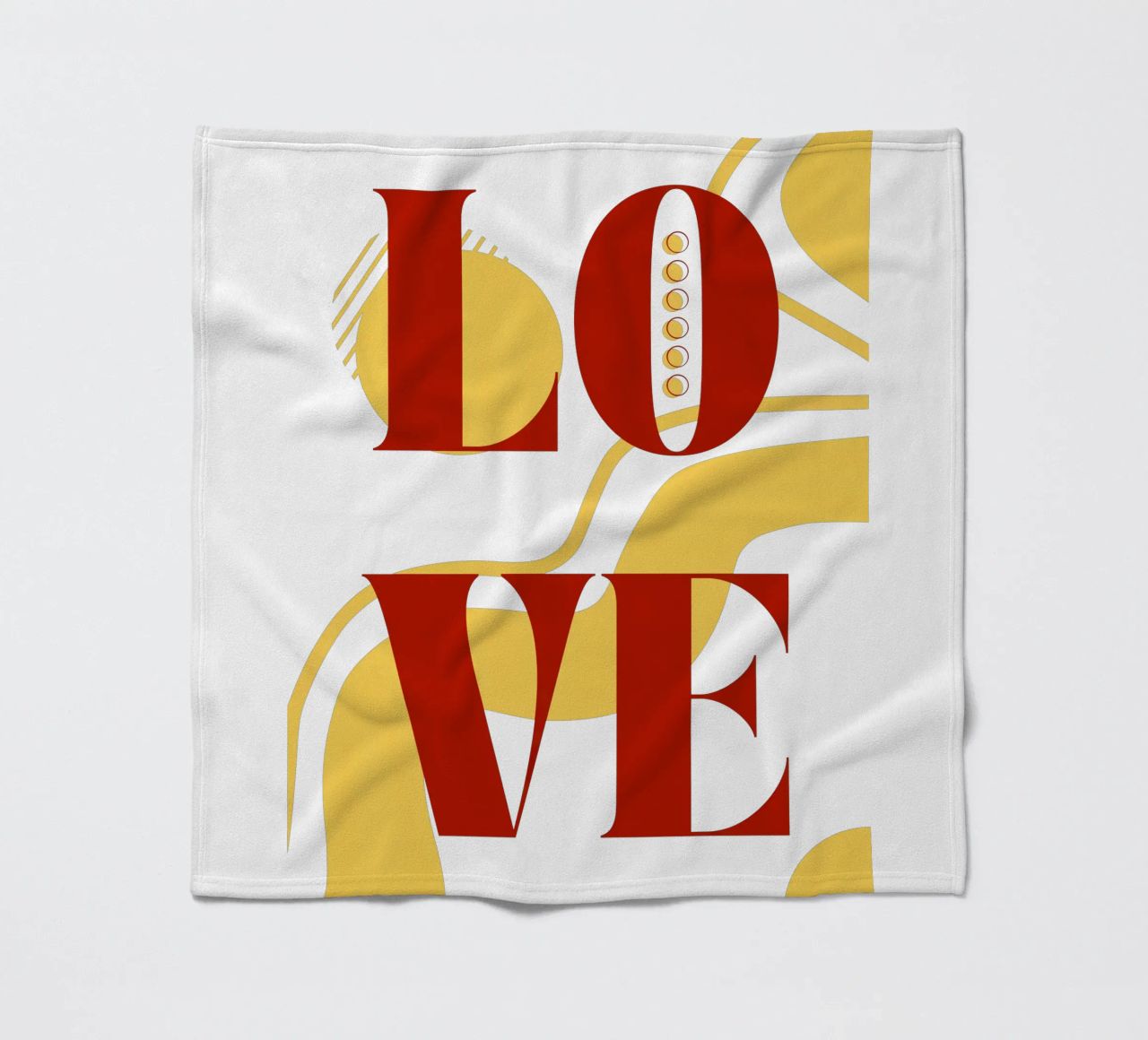 Amore - belle forme minimaliste di design coperta in pile da Happy Mind Art