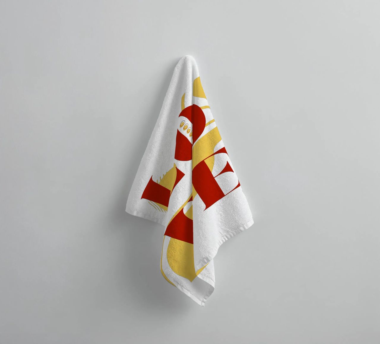 Amore - belle forme minimaliste di design asciugamano da bagno da Happy Mind Art