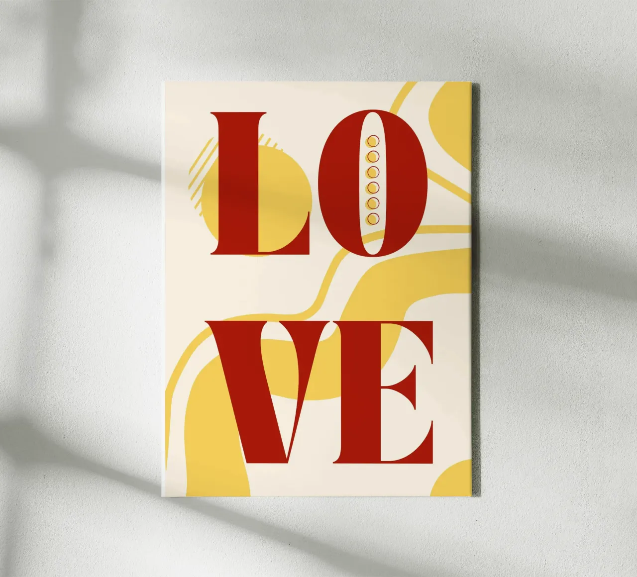 Amore - belle forme minimaliste di design tela da Happy Mind Art