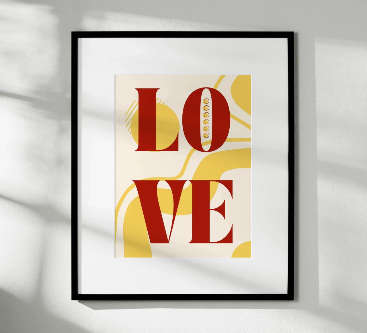 Amore - belle forme minimaliste di design carta hahnemühle da Happy Mind Art