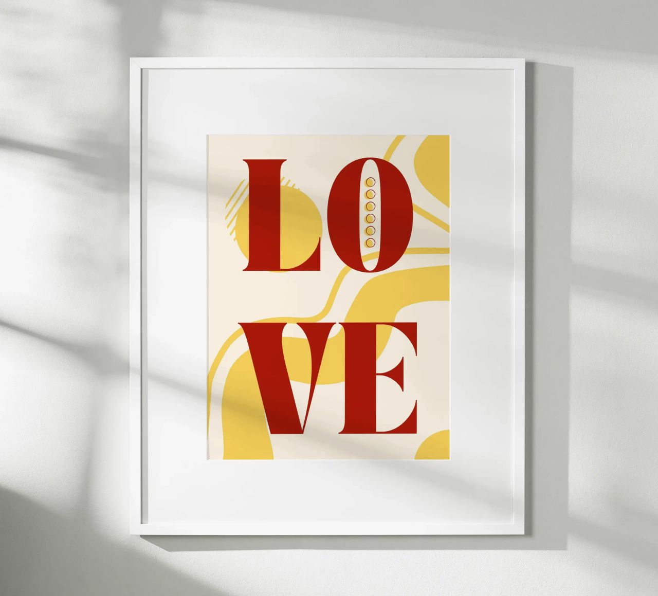 Amore - belle forme minimaliste di design carta hahnemühle da Happy Mind Art