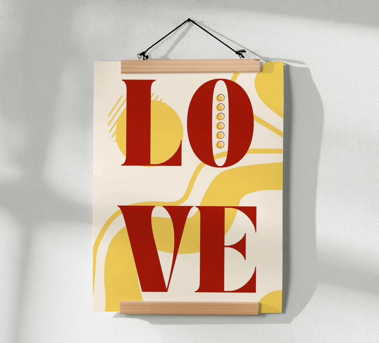 Amore - belle forme minimaliste di design carta hahnemühle da Happy Mind Art