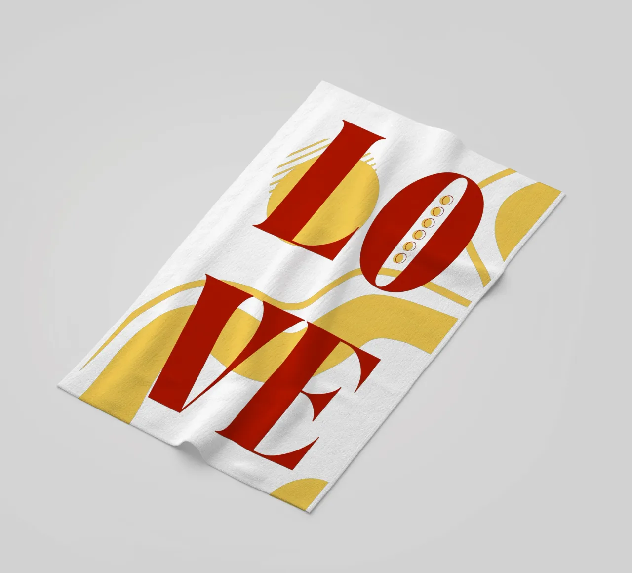 Amore - belle forme minimaliste di design telo mare da Happy Mind Art