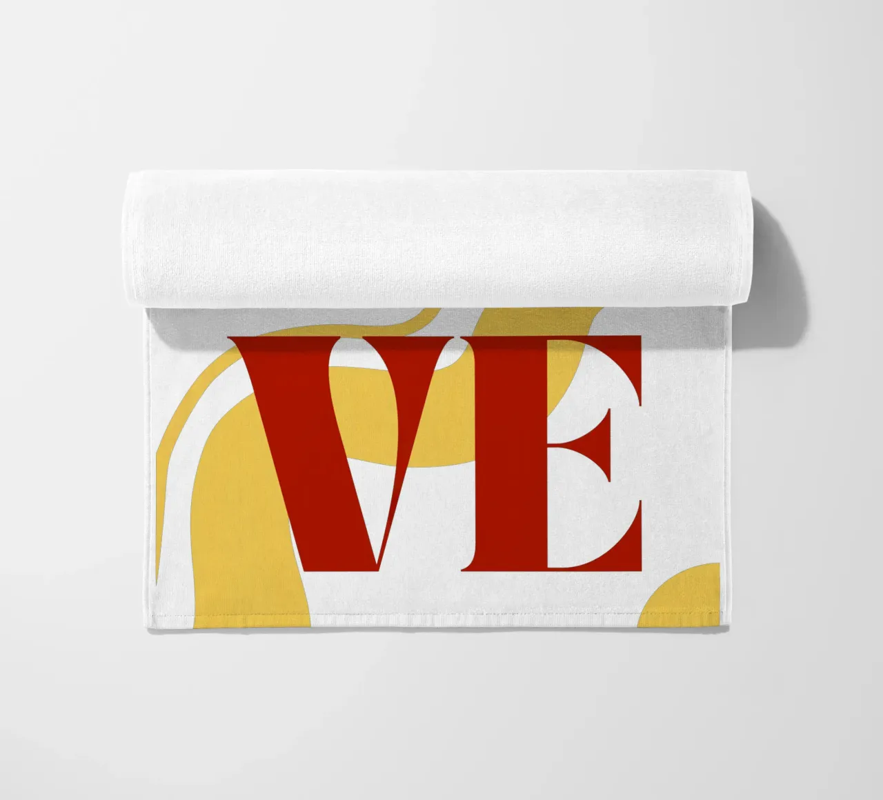 Amore - belle forme minimaliste di design telo mare da Happy Mind Art