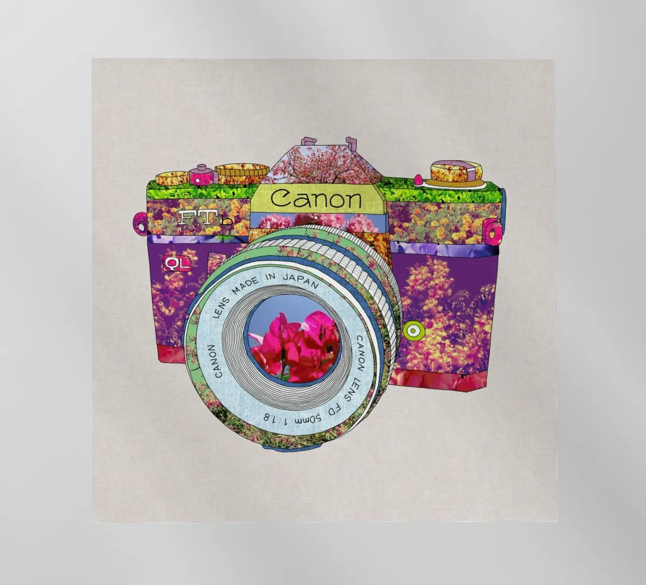Floral Camera pellicola backlit da Bianca Green