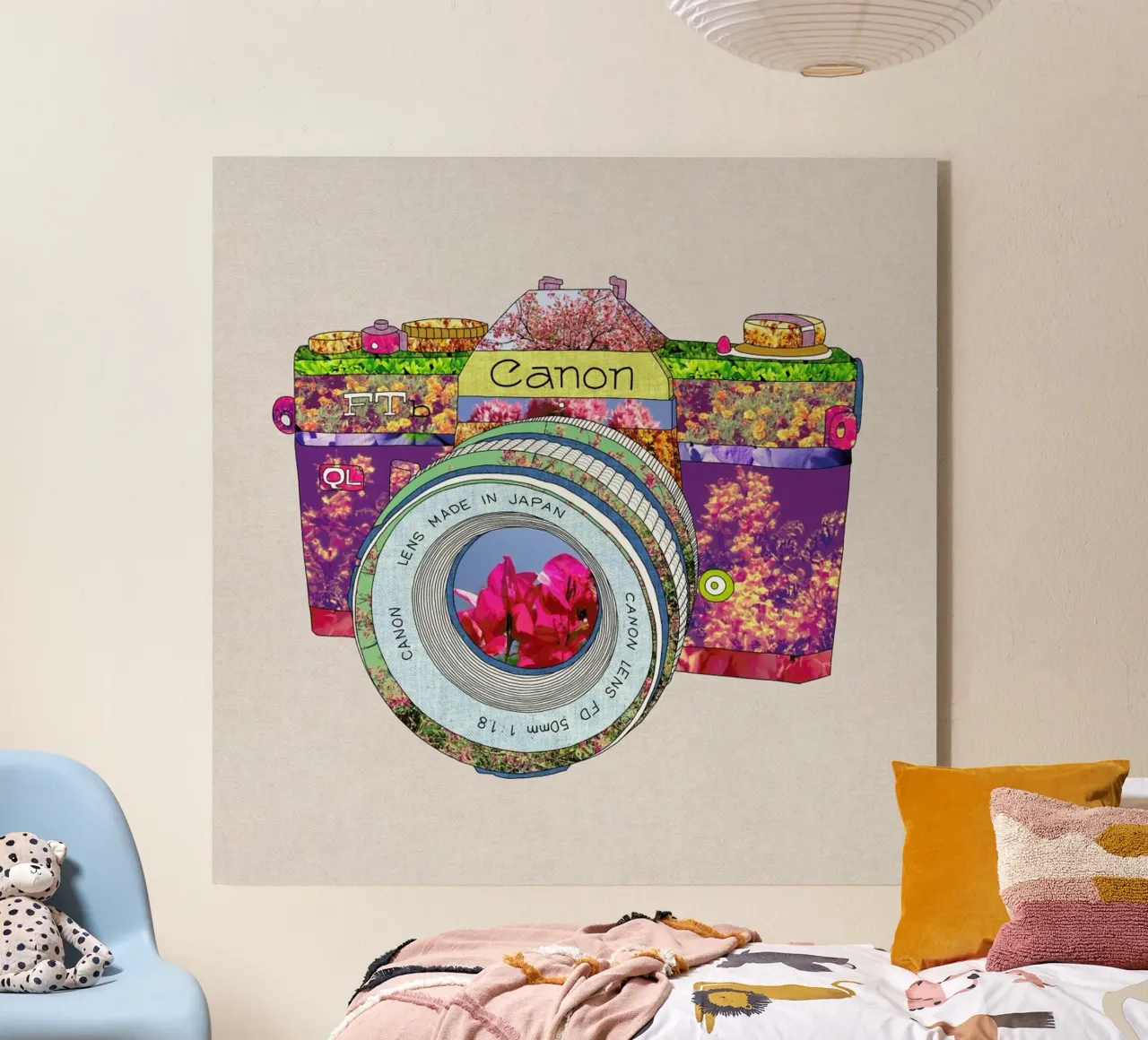 Floral Camera plexiglass da Bianca Green