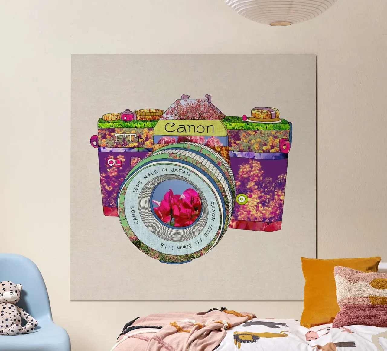 Floral Camera poster da Bianca Green