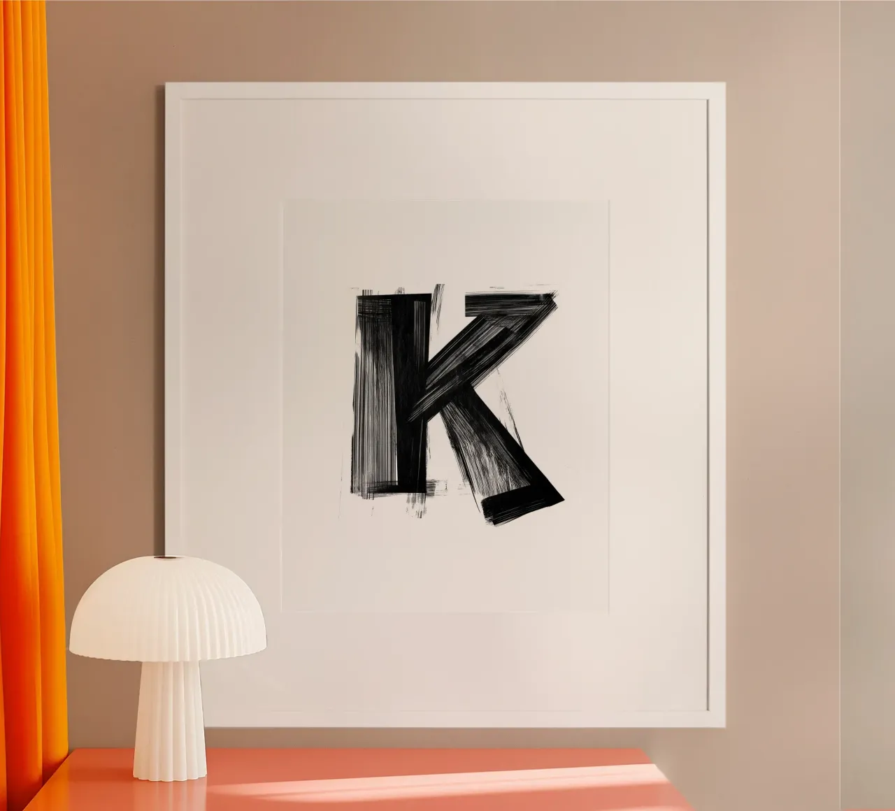 Verniciato K poster con telaio in alluminio da Katja Stehle Design