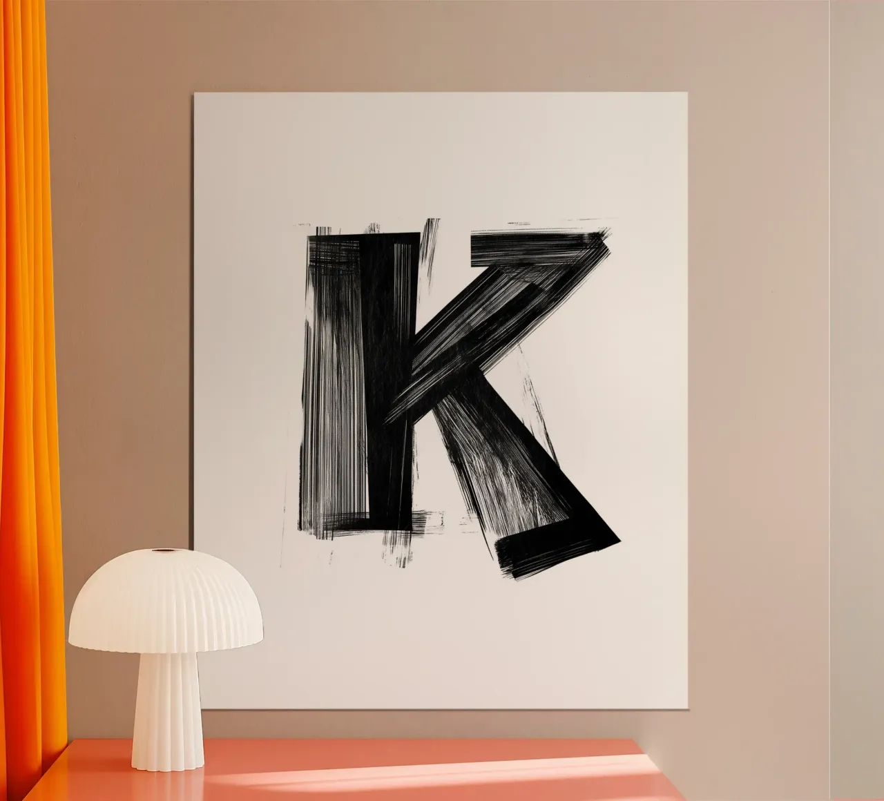 Verniciato K poster con telaio in alluminio da Katja Stehle Design