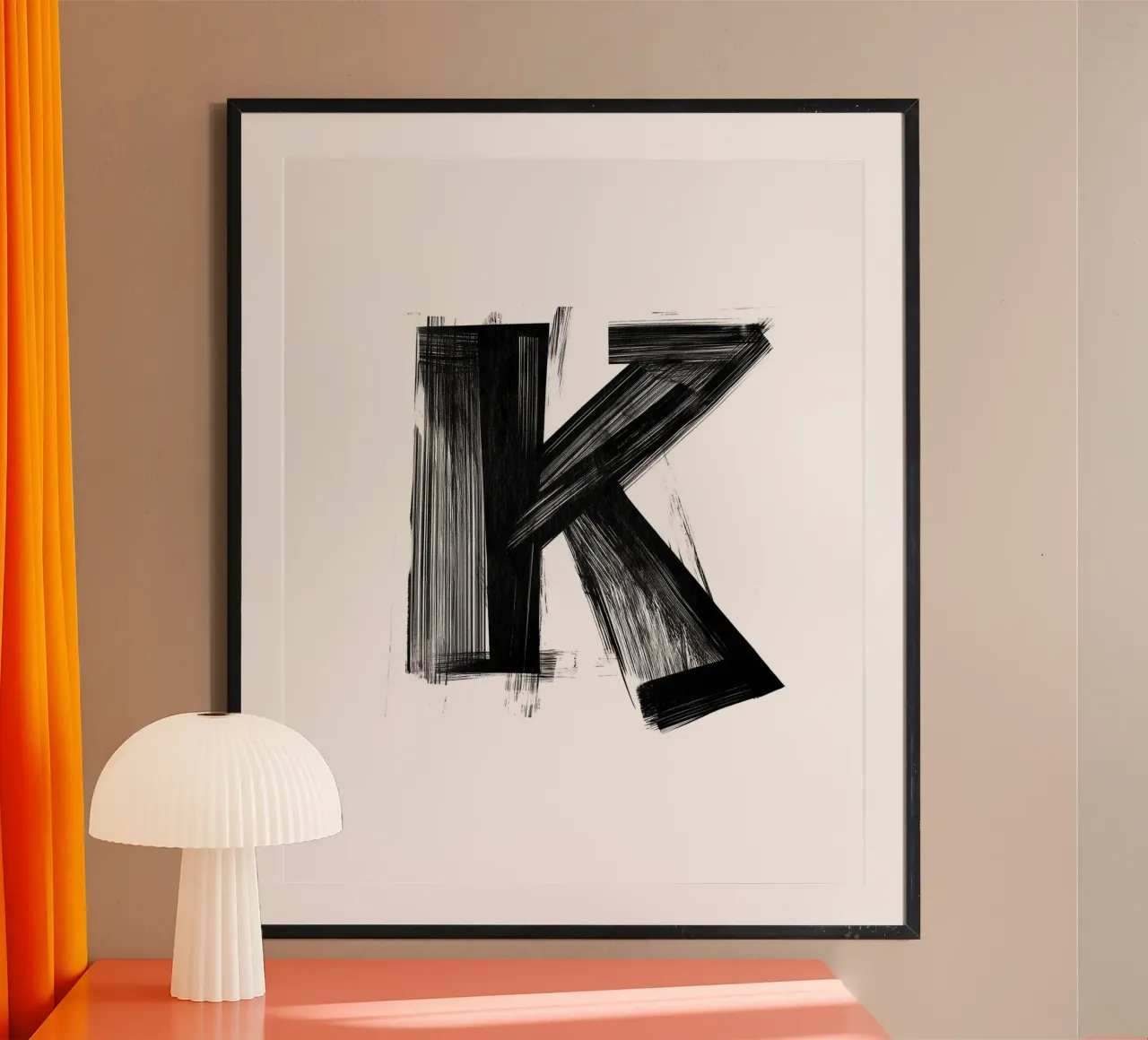 Verniciato K poster con telaio in alluminio da Katja Stehle Design