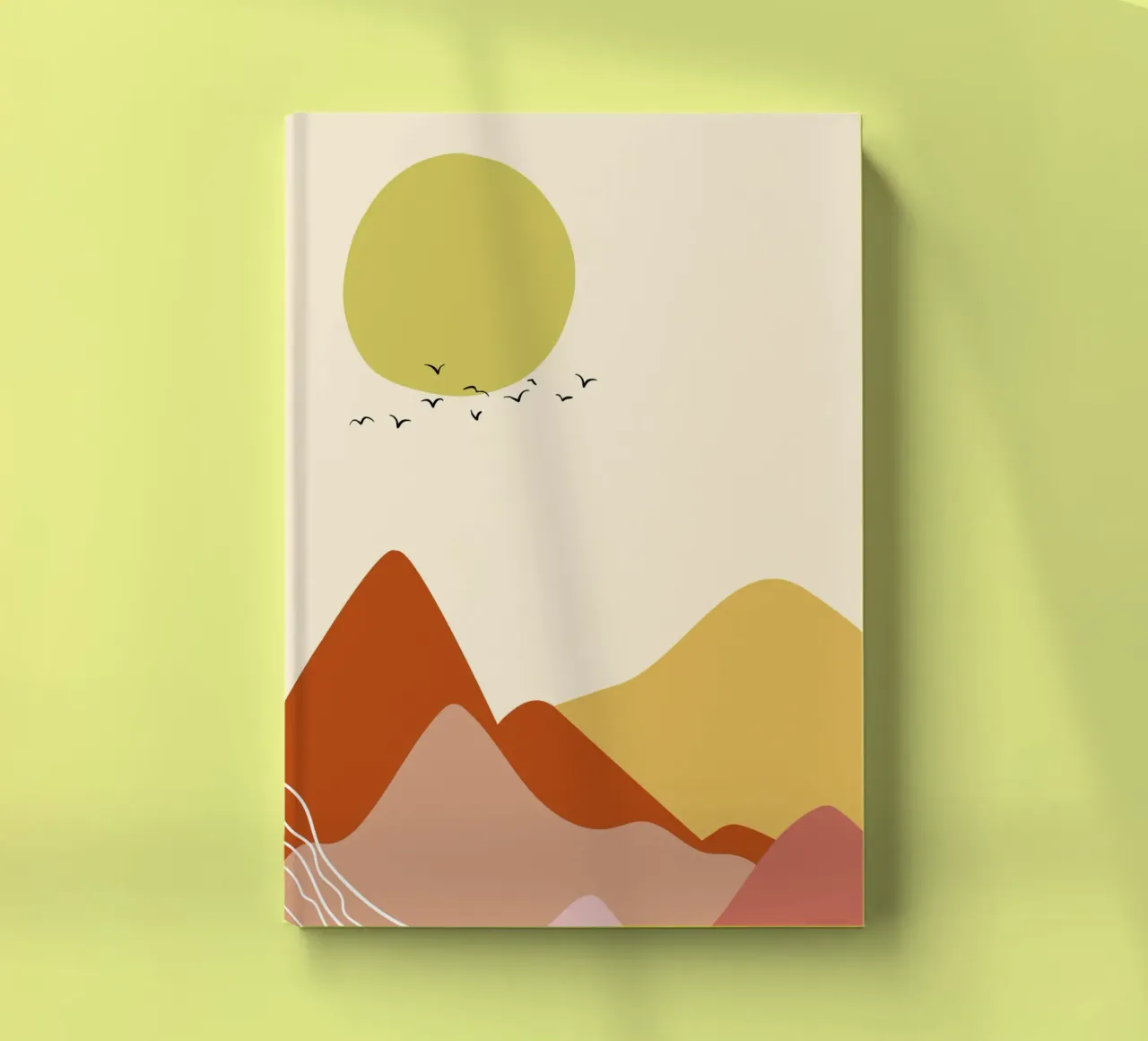 Paysage de Soleil couchant carnet de notes de Idées & Création