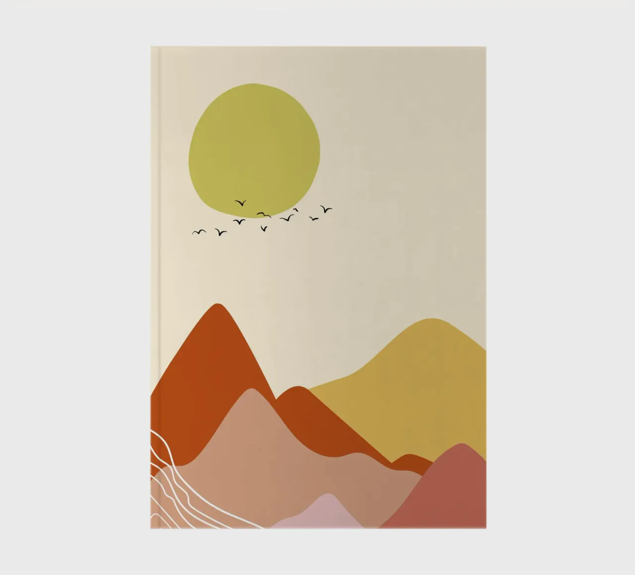 Paysage de Soleil couchant carnet de notes de Idées & Création