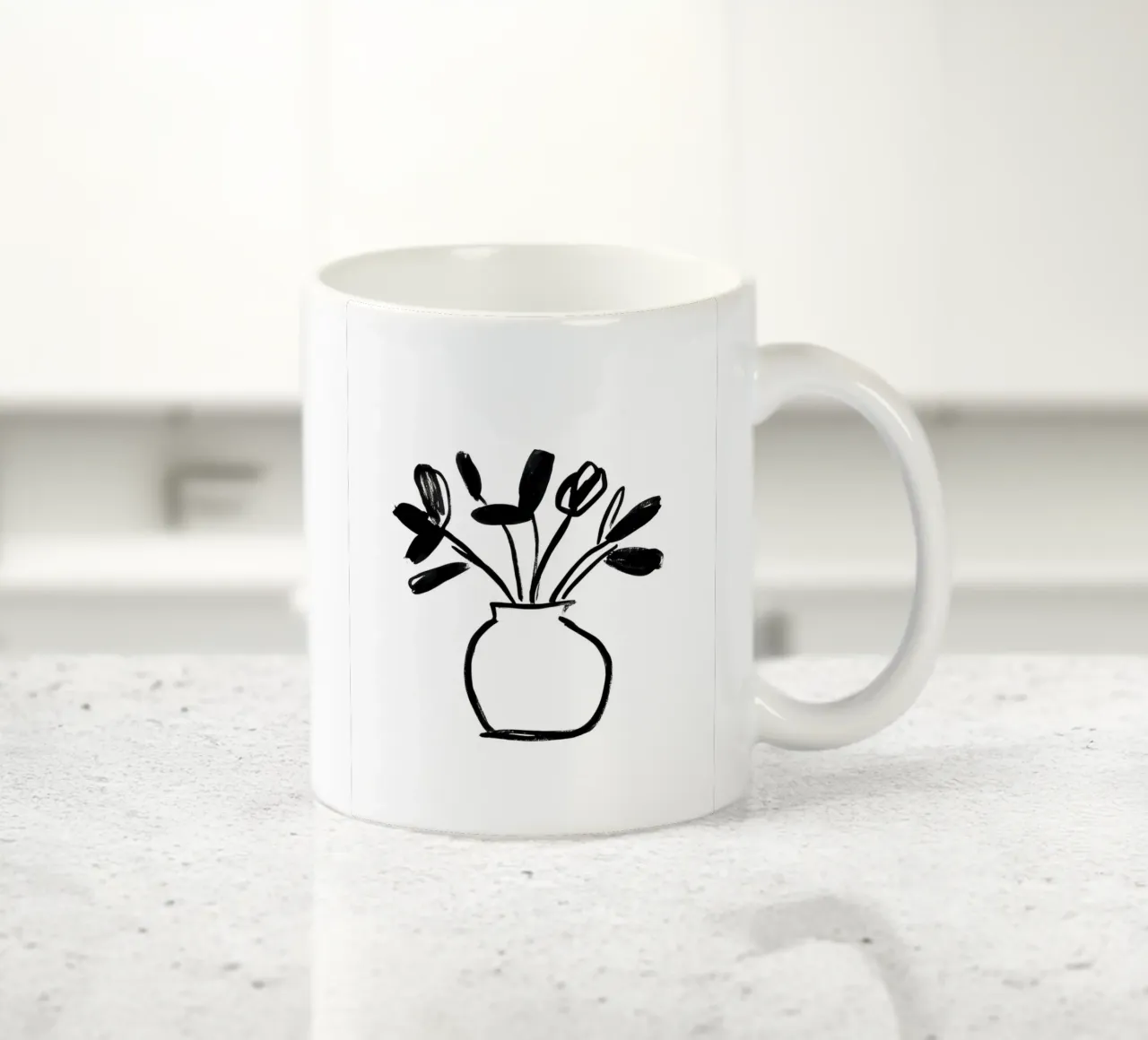 Vaso di fiori dipinto tazza in ceramica da Katja Stehle Design