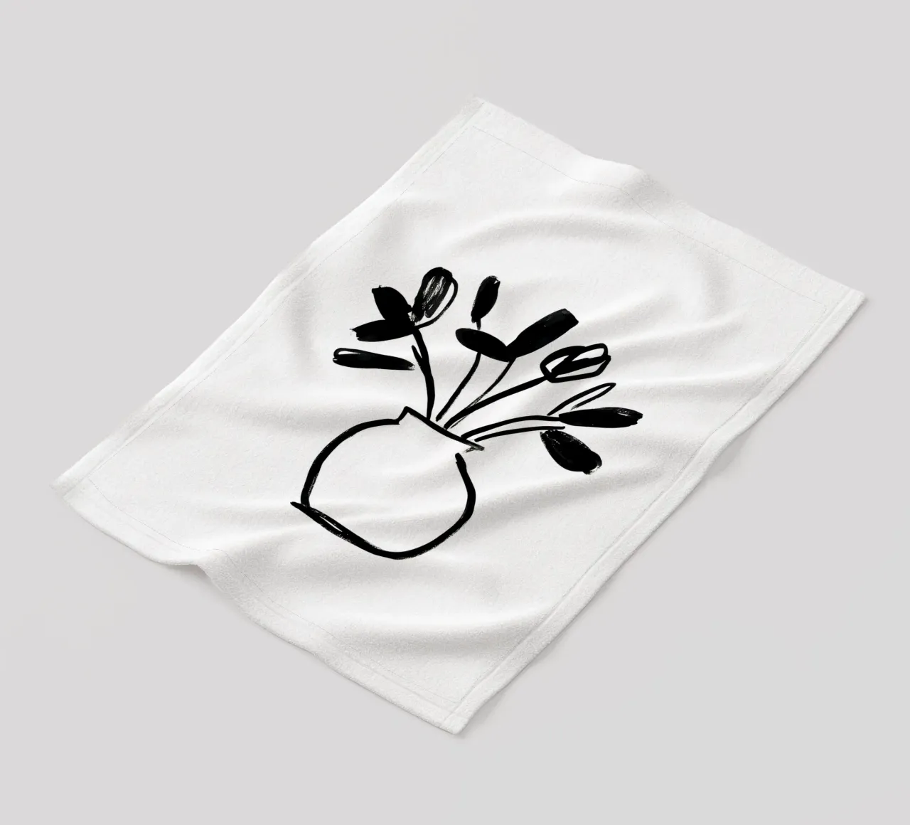 Vaso di fiori dipinto coperta in pile da Katja Stehle Design